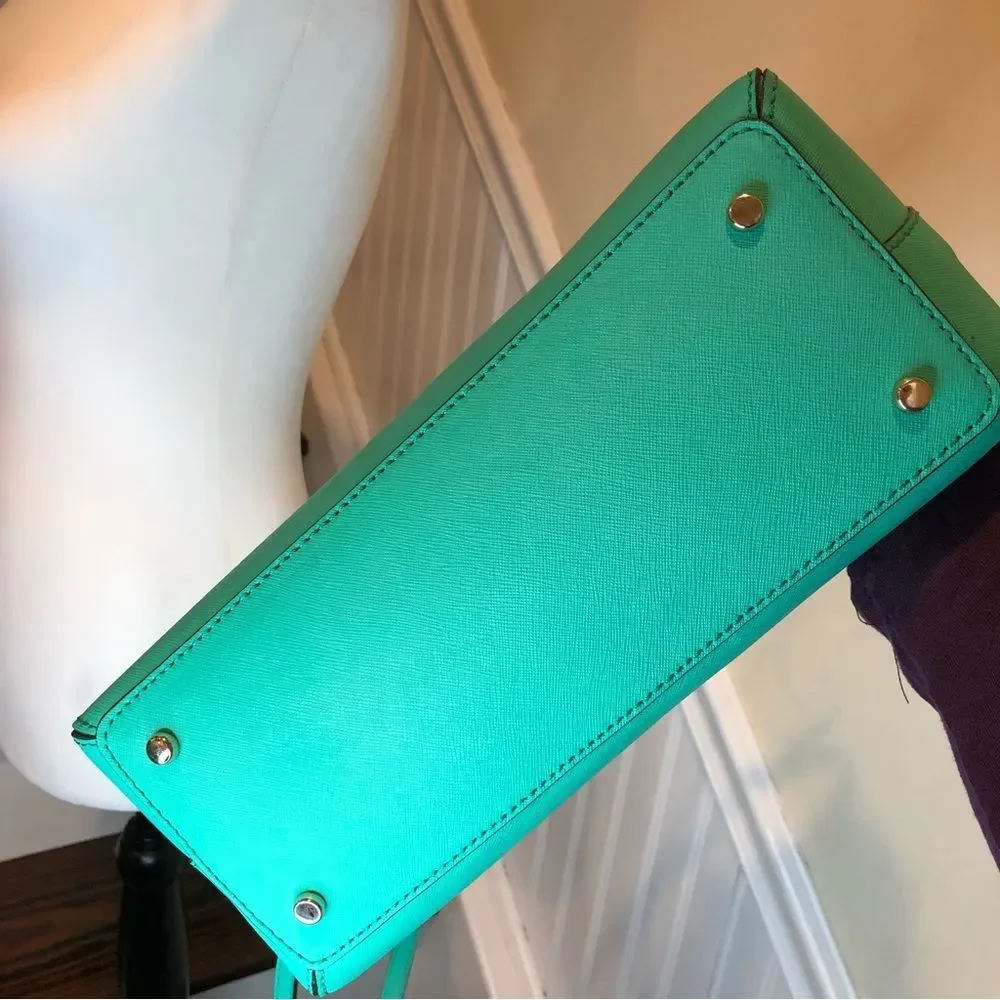 KATE SPADE Mint Green Cedar Street Maise Leather Satchel Crossbody